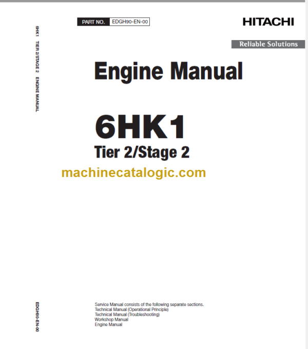 Hitachi 6HK1 Tier 2 Stage 2 Engine Manual