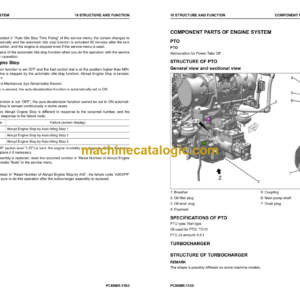 Komatsu PC88MR-11E0 (SERIAL NUMBERS 10001 and up F20001 and up) Shop Manual