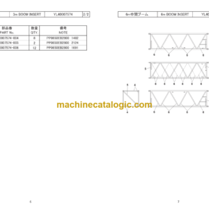 Hitachi Sumitomo SCX1000HD-3 Bracing List