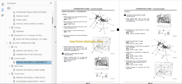 Hitachi ZX80SB ZX80SBLC Technicial and Workshop Manual