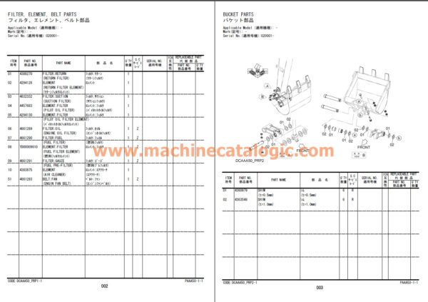 Hitachi ZX10U-6 Parts List