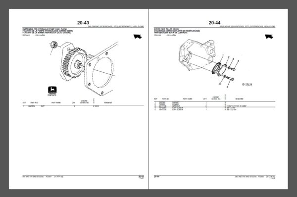 John Deere 260 and 270 Skid Steers Parts Catalog