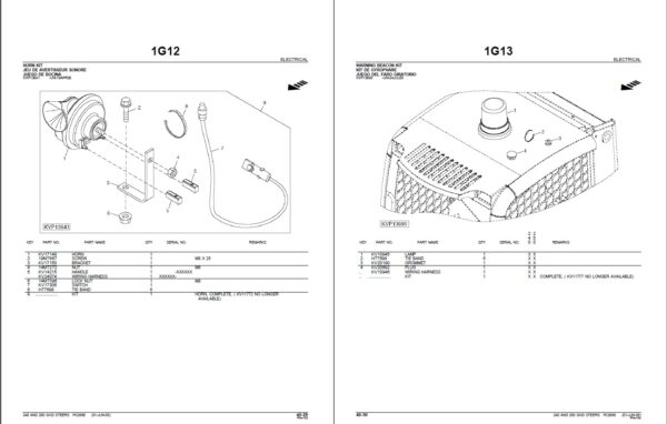 John Deere 240 AND 250 SKID STEERS Parts Catalog