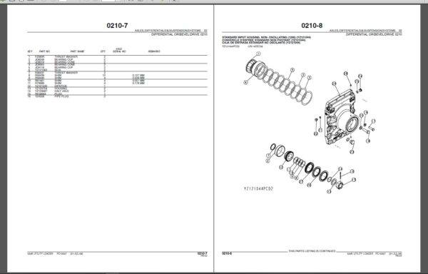 John Deere 544K Utility Loader Parts Catalog