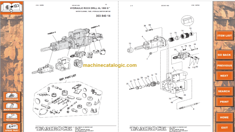 Sandvik SOLO 7-15 F Parts Manual Serial No. 106A9520-1