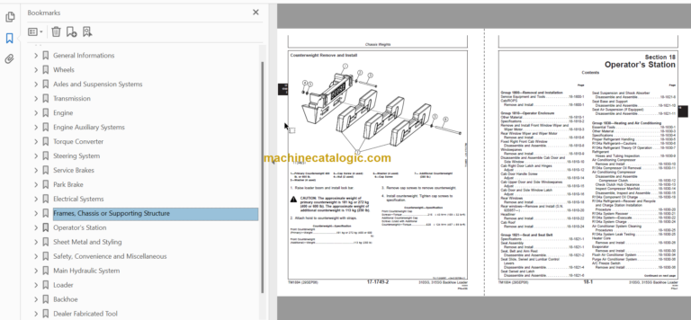 John Deere 310SG 315SG Backhoe Loader Repair Technical Manual