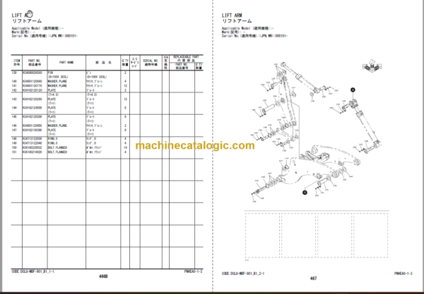 Hitachi ZW370-5B Wheel Loader (PNHEA0-1-3) Parts Catalog