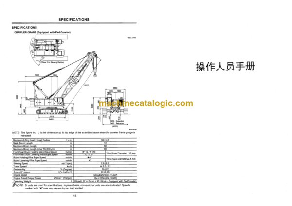 Hitachi Sumitomo SCX900-2 Hydraulic Crawler Crane (Pad Crawler) Parts Catalog