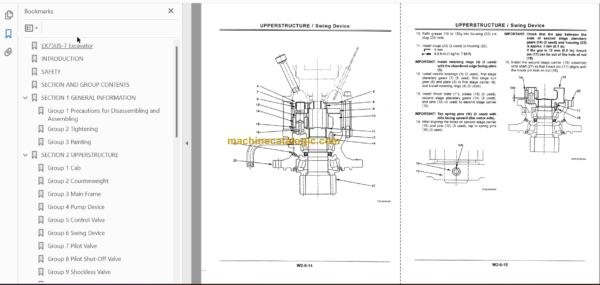 EX75US-7 Excavator Technicial and Workshop Manual