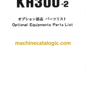 Hitachi KH300-2 Optional Equipments Parts Catalog