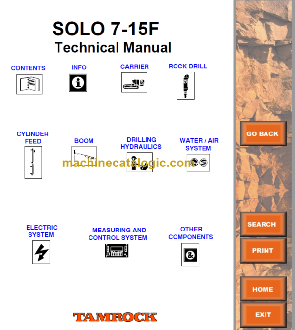 Sandvik SOLO 7-15 F Workshop Manual Serial No. 106A9520-1
