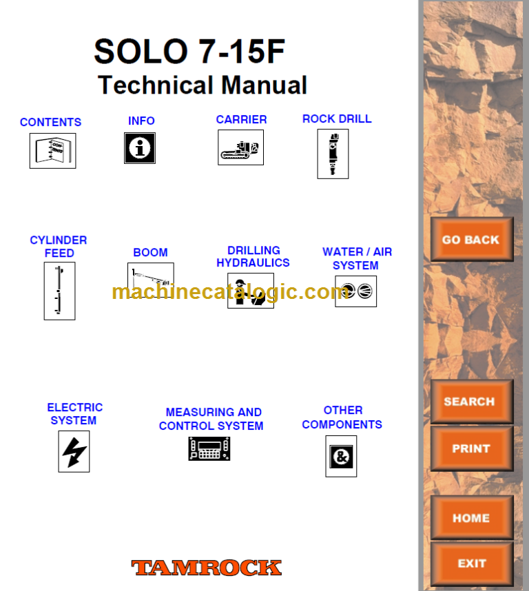 Sandvik SOLO 7-15 F Workshop Manual Serial No. 106A9520-1