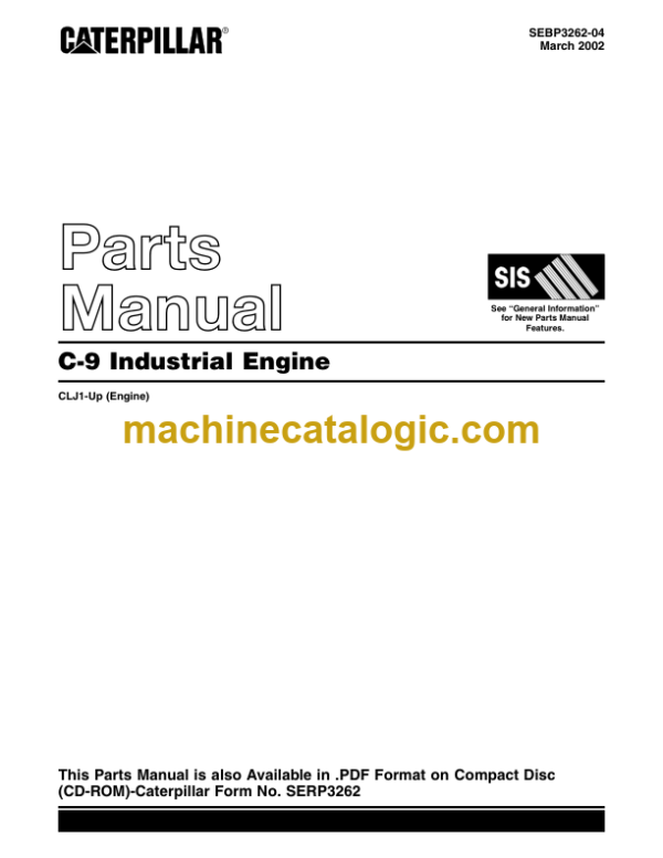 Caterpillar C-9 Industrial Engine Parts Manual