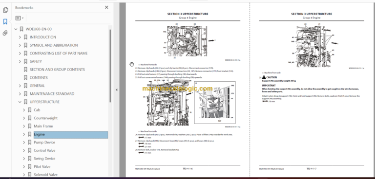 Hitachi ZX85USB-7 Technical and Workshop Manual – Machine