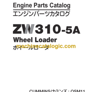 Hitachi ZW310-5A Wheel Loader Engine Parts Catalog