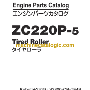 Hitachi ZC220P-5 Tired Roller Engine Parts Catalog