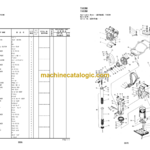 Hitachi TV60N TV60NK TV80N TV80NK Vibratory Roller Parts Catalog