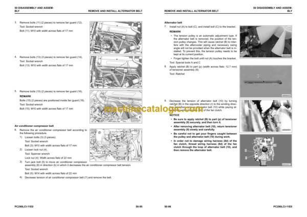 Komatsu PC290LCI-11E0 PC290NLCI-11E0 (SERIAL NUMBERS 35152 and up K77001 and up) Shop Manual