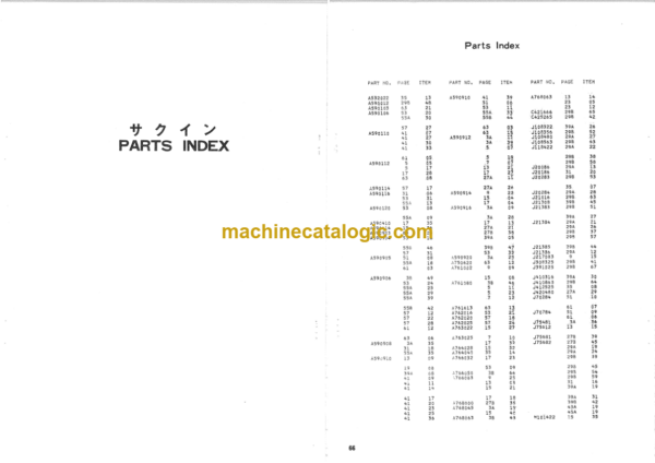Hitachi KH125 Crane Clamshell Dragline Attachment Parts Catalog