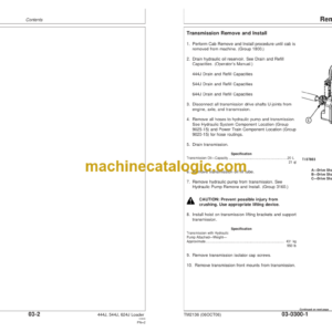 John Deere 444J 544J 624J Loader Repair Technical Manual