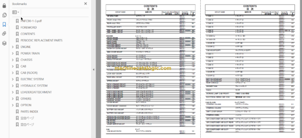 Hitachi ZW310-5A Wheel Loader Parts Catalog