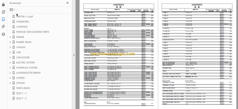 Hitachi ZW310-5A Wheel Loader Parts Catalog