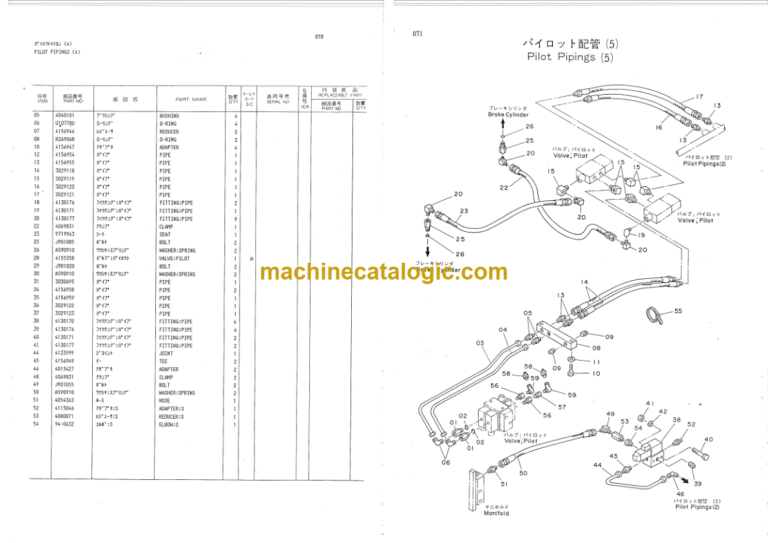 Hitachi KH230 Parts Catalog Serial No.0101-