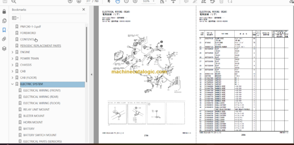 Hitachi ZW310-5A Wheel Loader Parts Catalog