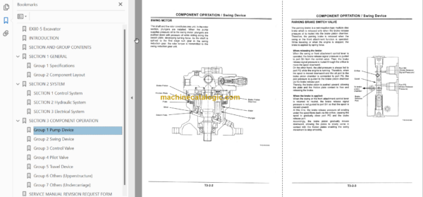 EX80-5 Excavator Technicial and Workshop Manual