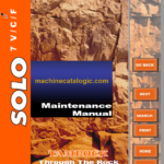Sandvik SOLO 7-15 F Maintenance Manual Serial No. 106A11082-1