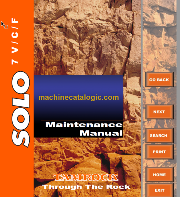 Sandvik SOLO 7-15 F Maintenance Manual Serial No. 106A11082-1