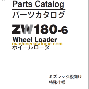 Hitachi ZW180-6 Wheel Loader (PPD8A0-OP2-1) Parts Catalog