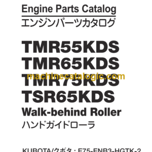 Hitachi TMR55KDS TMR65KDS TMR75KDS TSR65KDS Walk-behind Roller Engine Parts Catalog