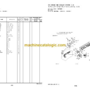 Hitachi ZW310-5B ZW330-5B Wheel Laoder Engine Parts Catalog