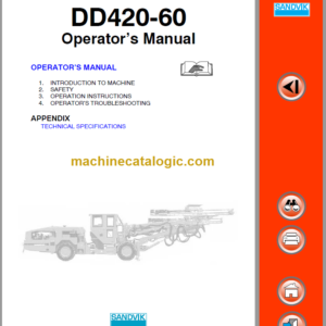 SANDVIK DD420-60 Operator's Manual Serial No. 107D12046-1