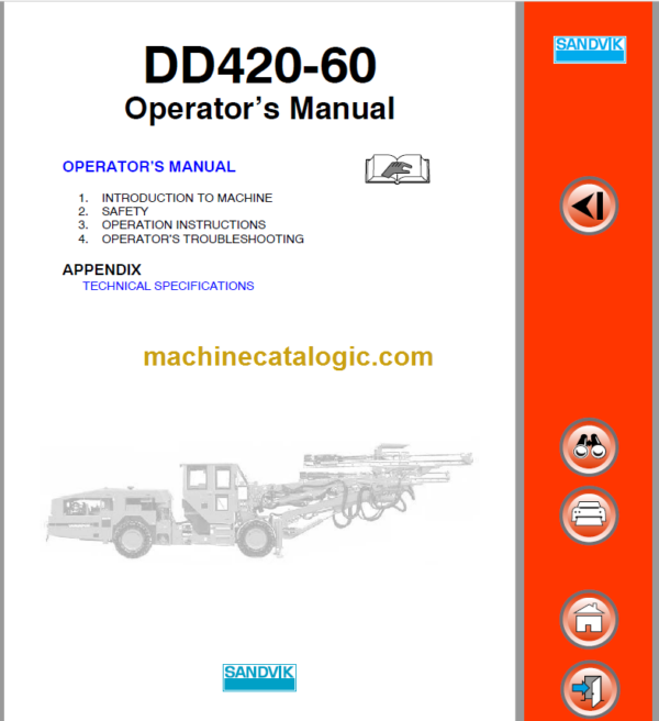 SANDVIK DD420-60 Operator's Manual Serial No. 107D12046-1