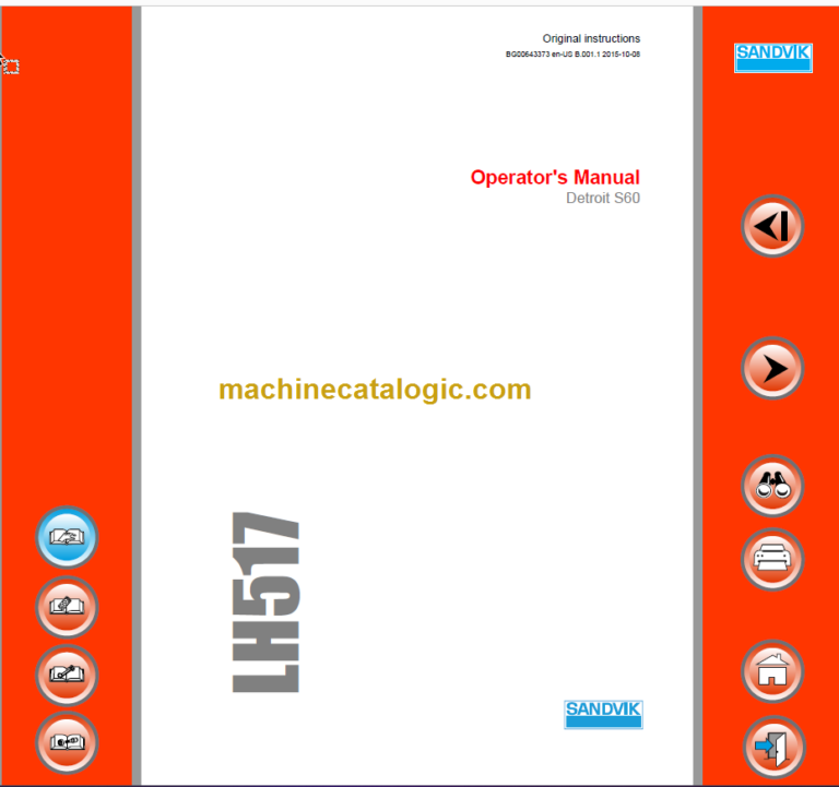 SANDVIK LH517 491 Operator's Manual Serial No. L517D491