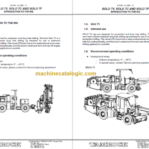 Sandvik SOLO 7-15 F Maintenance Manual Serial No. 106A11082-1