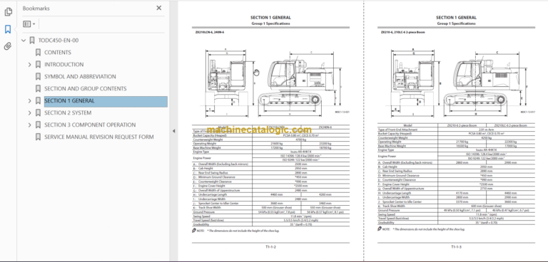 Hitachi ZX210-6 ZX210LC-6 ZX210LCN-6 ZX240N-6 Technical and Workshop Manual