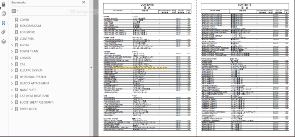 Hitachi ZW180-6 Wheel Loader (PPD8A0-OP2-1) Parts Catalog