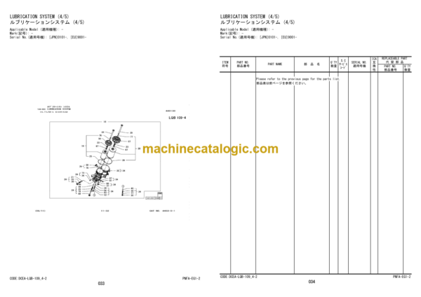 Hitachi ZW310-5B ZW330-5B Wheel Laoder Engine Parts Catalog