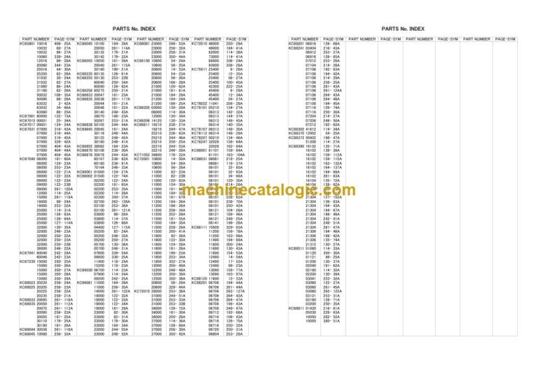 Hitachi ZW250-G Wheel Loader Parts Catalog