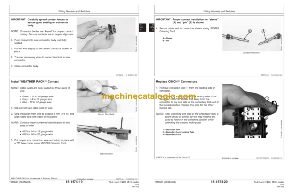 John Deere 744H and 744H MH Loader Repair Technical Manual