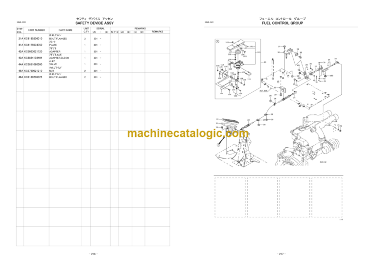 Hitachi ZW250-G Wheel Loader Parts Catalog