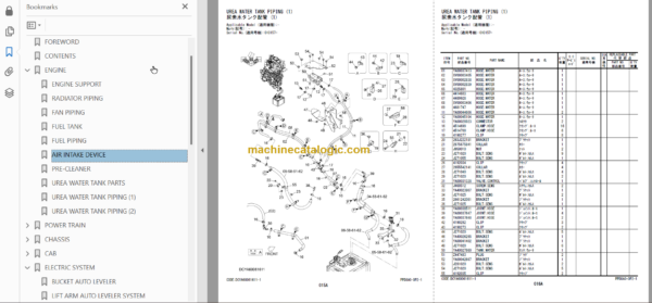 Hitachi ZW180-6 Wheel Loader (PPD8A0-OP2-1) Parts Catalog