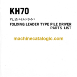 Hitachi KH70 (Folding Leader Type Pile Driver) Parts Catalog