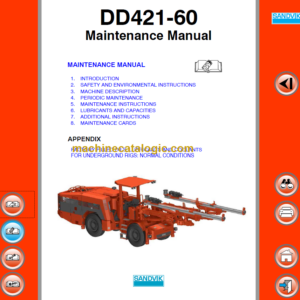 Sandvik DD421-60 Maintenance Manual Serial No. 112D20859-1