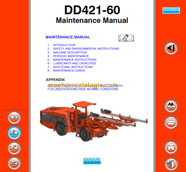 Sandvik DD421-60 Maintenance Manual Serial No. 112D20859-1