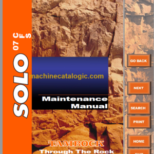 Sandvik SOLO 7-15 F Maintenance Manual Serial No. 105A8493-1