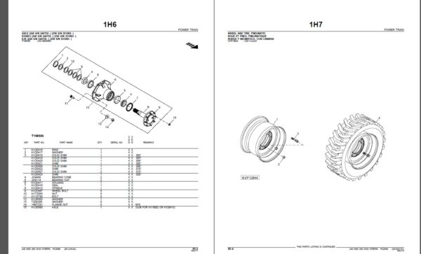 John Deere 240 AND 250 SKID STEERS Parts Catalog